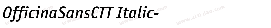OfficinaSansCTT Italic字体转换